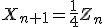 X_{n+1}=\frac{1}{4}Z_n