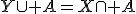 Y\cup A=X\cap A