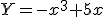 Y=-x^3+5x