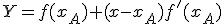 Y=f(x_A)+(x-x_A)f'(x_A)