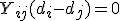 Y_{ij}(d_i-d_j)=0
