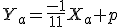 Y_a=\frac{-1}{11}X_a+p