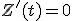 Z'(t)=0