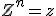 Z^n=z