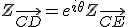 Z_{\vec{CD}}=e^{i\theta}Z_{\vec{CE}