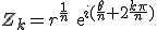 Z_k=r^{\frac{1}{n}}exp{i(\frac{\theta}{n}+2\frac{k\pi}{n})}