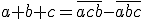 a+b+c=\bar{acb}-\bar{abc}