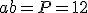 ab=P=12
