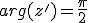 arg(z')=\fr{\pi}{2}