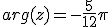 arg(z)=-\frac{5}{12}\pi