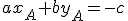 ax_A+by_A=-c