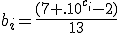 b_i=\frac{(7 .10^{c_i}-2)}{13}