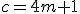 c=4m+1
