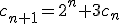 c_{n+1}=2^n+3c_n