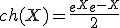 ch(X) = \frac{e^X+e^{-X}}{2}