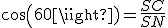 cos(60)=\frac{SC}{SN}