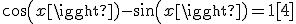 cos(x)-sin(x)=1[4] 
