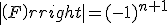 det(F)=(-1)^{n+1}