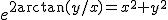 e^{2\arctan(y/x)=x^2+y^2
