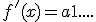 f'(x) = a1+....+