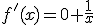 f'(x)=0+\frac1x