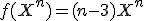 f(X^n)=(n-3)X^n