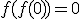 f(f(0))=0