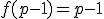 f(p-1)=p-1