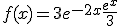 f(x) = 3e^{-2x} + \frac{e^x}{3}