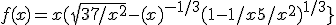f(x) = x(\sqrt{3+7/x^2} - (x)^{-1/3}(1-1/x+5/x^2)^{1/3}}