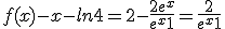 f(x)-x-ln4= 2 - \frac{2e^x}{e^x+1}= \frac{2}{e^x+1}