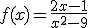 f(x)=\frac{2x-1}{x^2-9}