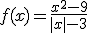 f(x)=\frac{x^{2}-9}{|x|-3}