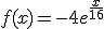 f(x)=-4e^{\frac{x}{16}}