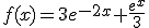 f(x)=3e^{-2x}+\frac{e^{x}}{3}