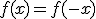 f(x)=f(-x)