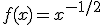 f(x)=x^{-1/2}