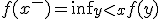 f(x^-) = {\rm inf}_{y < x}f(y)