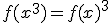 f(x^3) = f(x)^3