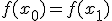 f(x_0)=f(x_1)