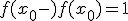 f(x_0-) + f(x_0+) = 1