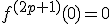 f^{(2p+1)}(0)=0