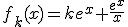 f_{k}(x)=ke^{x}+\frac{e^{x}}{x}