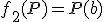 f_2(P)=P(b)
