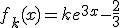 f_k(x)=ke^{3x}-\frac{2}{3}