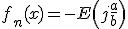 f_n(x) = -E\left(j\frac{a}{b}\right)