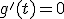 g'(t)=0