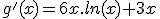 g'(x)=6x.ln(x)+3x