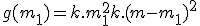g(m_1 )= k.m_1^2 + k.(m-m_1)^2