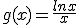 g(x)=\frac{lnx}{x}